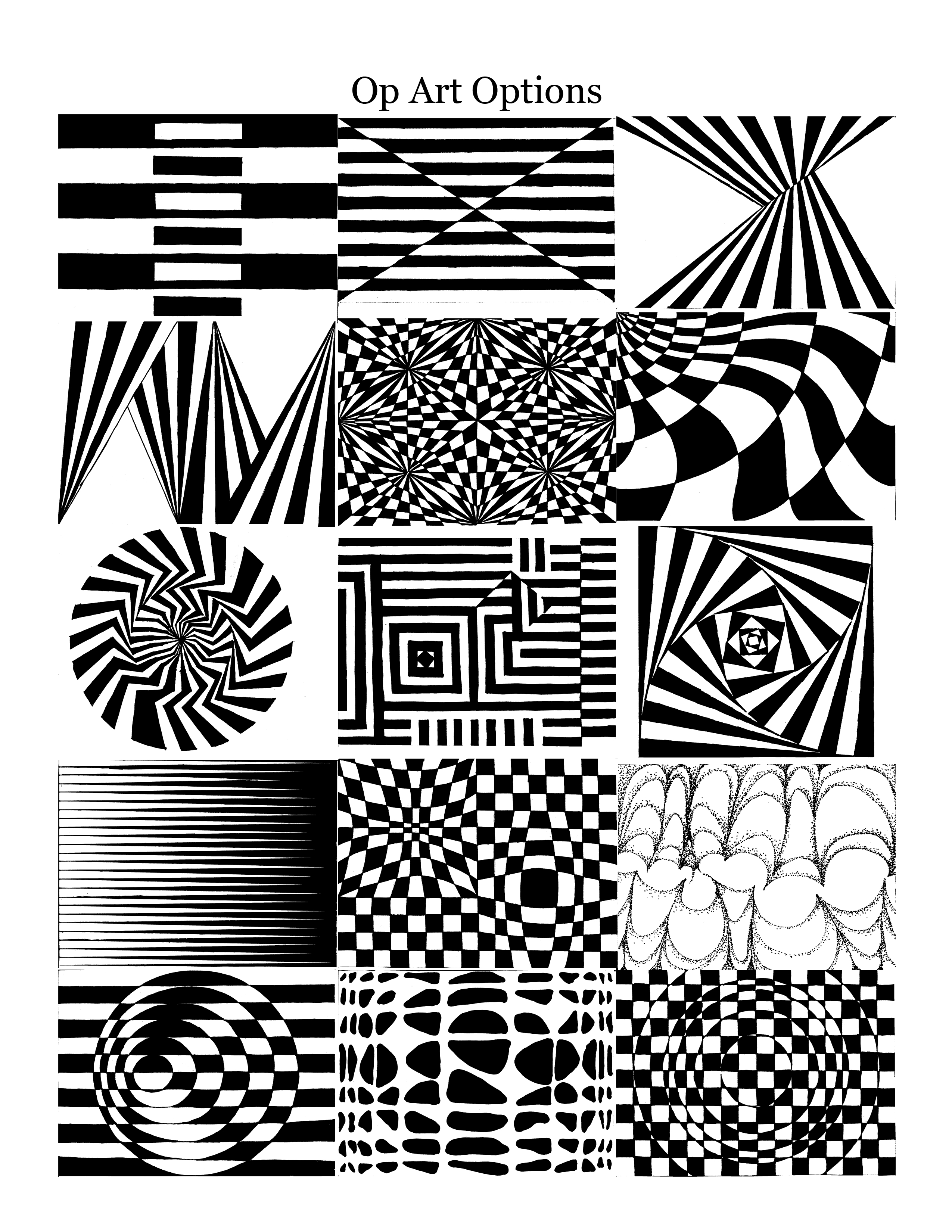 Art 8 - Art In Room A124 … | Op Art In 2019… | Optical Illusion Worksheets Printable
