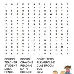 Back To School Word Search Free Printable | Back To School | School | Free Printable Math Word Search Worksheets