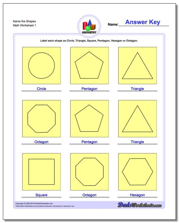 Basic Shapes | Polygon Shapes Printable Worksheets | Printable Worksheets