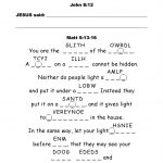 Bible Worksheets | Growing Kids In Grace: Light Of The World | Free Printable Children&#039;s Bible Lessons Worksheets