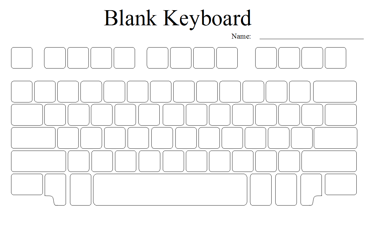 Printable Blank Keyboard Template