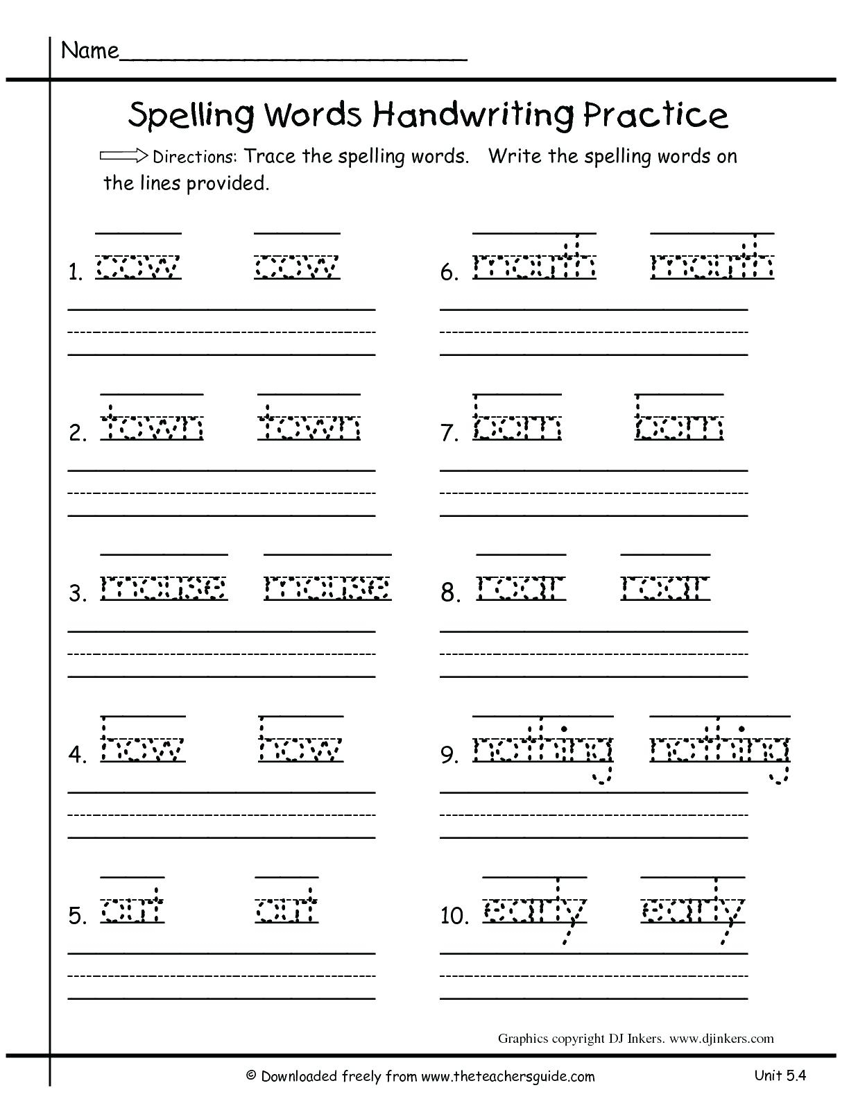 Blank Cursive Writing Worksheets – Pointeuniform.club | Free Printable Handwriting Worksheets For First Grade