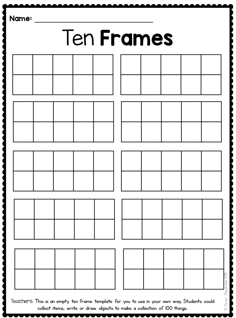 Blank Ten Frame Png Transparent Blank Ten Frame Images. | Pluspng | Ten Frame Printable Worksheets