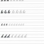 Brush Lettering Alphabet Printable Practice Sheets | Hand Lettering | Calligraphy Worksheets Printable