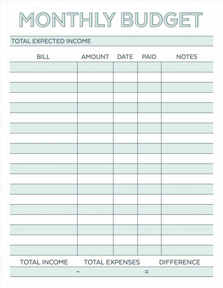 Budget Planner Planner Worksheet Monthly Bills Template Free | Budget ...