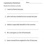 Capitalization Worksheets | Capitalization Practice Worksheet   Free | 3Rd Grade Grammar Worksheets Printable