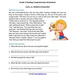 Carlo Or Kindness Rewarded Second Grade Reading Worksheets | Reading | Free Printable Comprehension Worksheets For 5Th Grade