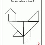 Chicken Tangram Printable | Preschool   Farms | Tangram Printable | Tangram Worksheet Printable Free