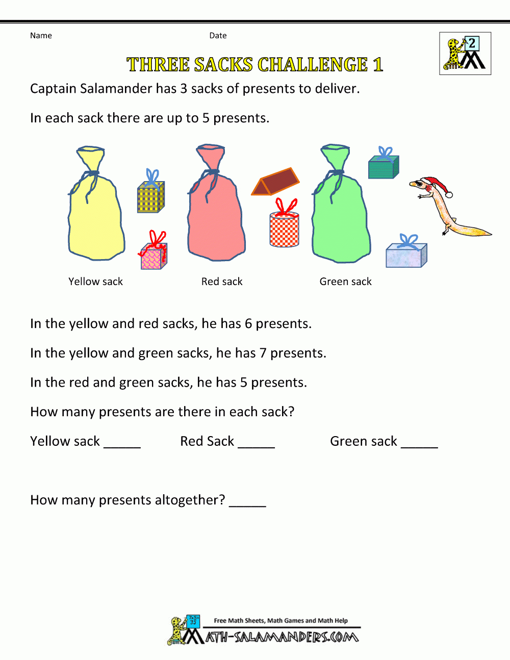 Christmas Math Worksheets | Free Printable Christmas Worksheets For Third Grade