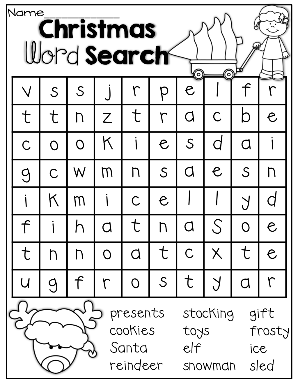 Christmas Word Search! | School-Holidays-Christmas | Pinterest | Free Printable Christmas Worksheets For Third Grade