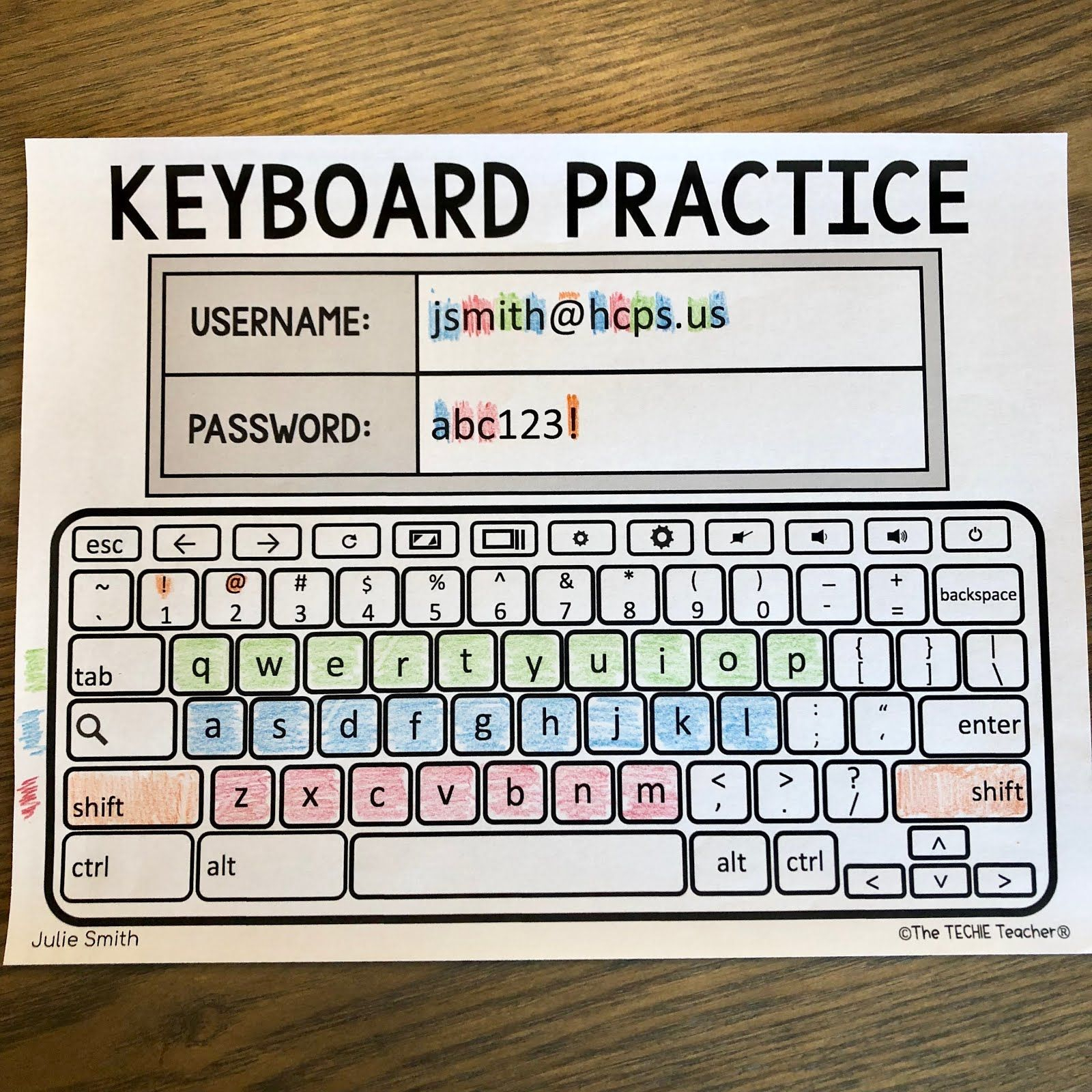 Keyboarding Practice Printable