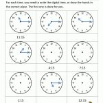 Clock Worksheet   Quarter Past And Quarter To | Telling Time Worksheet Printable