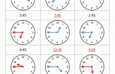 Clock Worksheet – Quarter Past And Quarter To | Telling Time Worksheets Printable