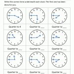 Clock Worksheet   Quarter Past And Quarter To | Telling Time Worksheets Printable