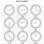 Clock Worksheets   To 1 Minute | Free Printable Time Worksheets For Grade 3