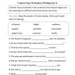 Context Clues Worksheet Writing Part 1 Intermediate | Ela | Context | Free Printable Worksheets For 3Rd Grade Language Arts