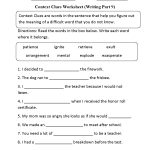Context Clues Worksheet Writing Part 9 Intermediate | Context Clues | Grade 7 Vocabulary Worksheets Printable