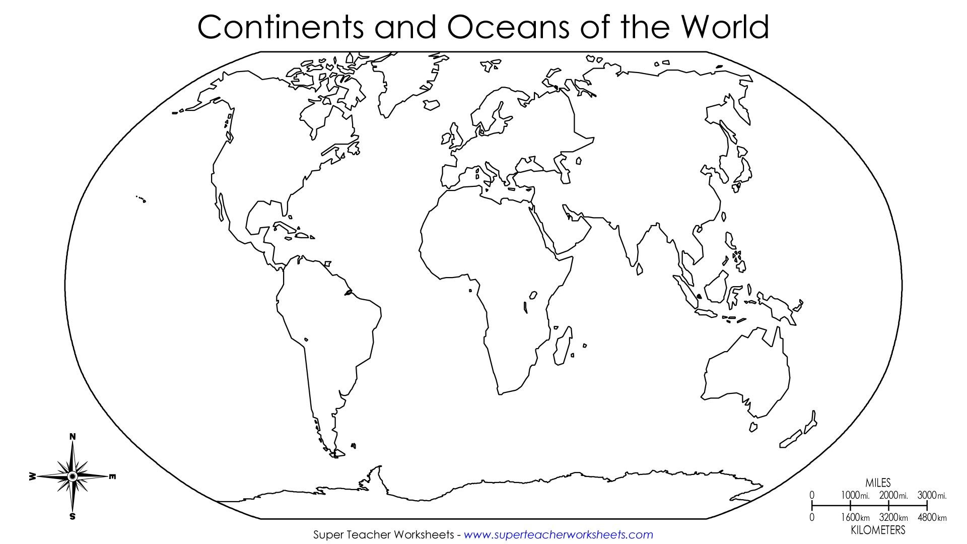 Continents Of The World Worksheets | This Basic World Map Shows The | Free Printable World Map Worksheets