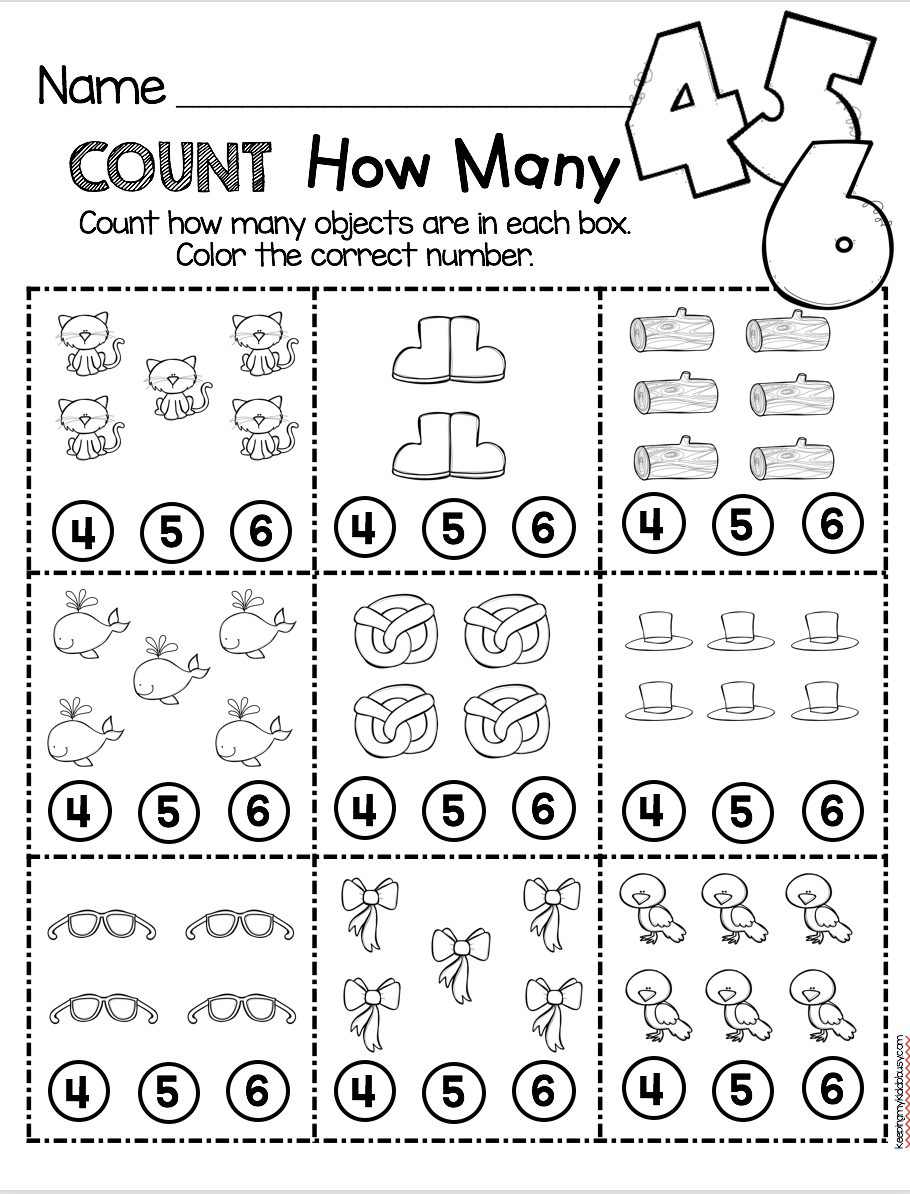 Counting And Cardinality Freebies | Counting And Cardinality | Free Printable Common Core Math Worksheets For Kindergarten