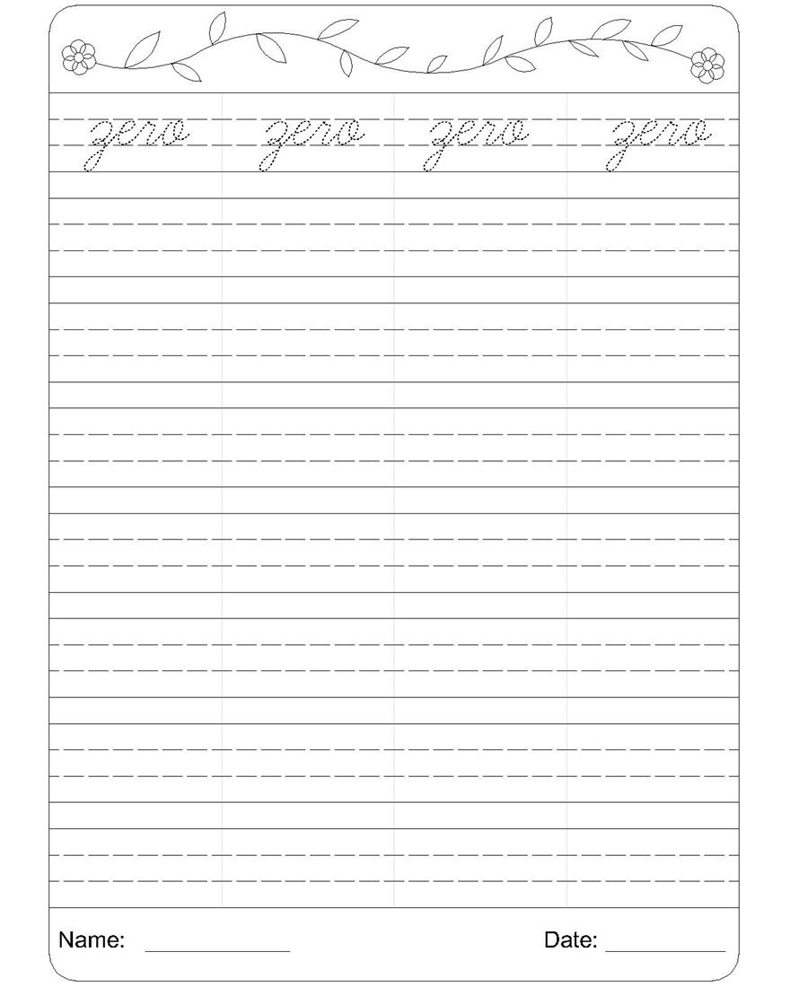 Blank Cursive Writing Worksheets – Pointeuniform.club | Printable