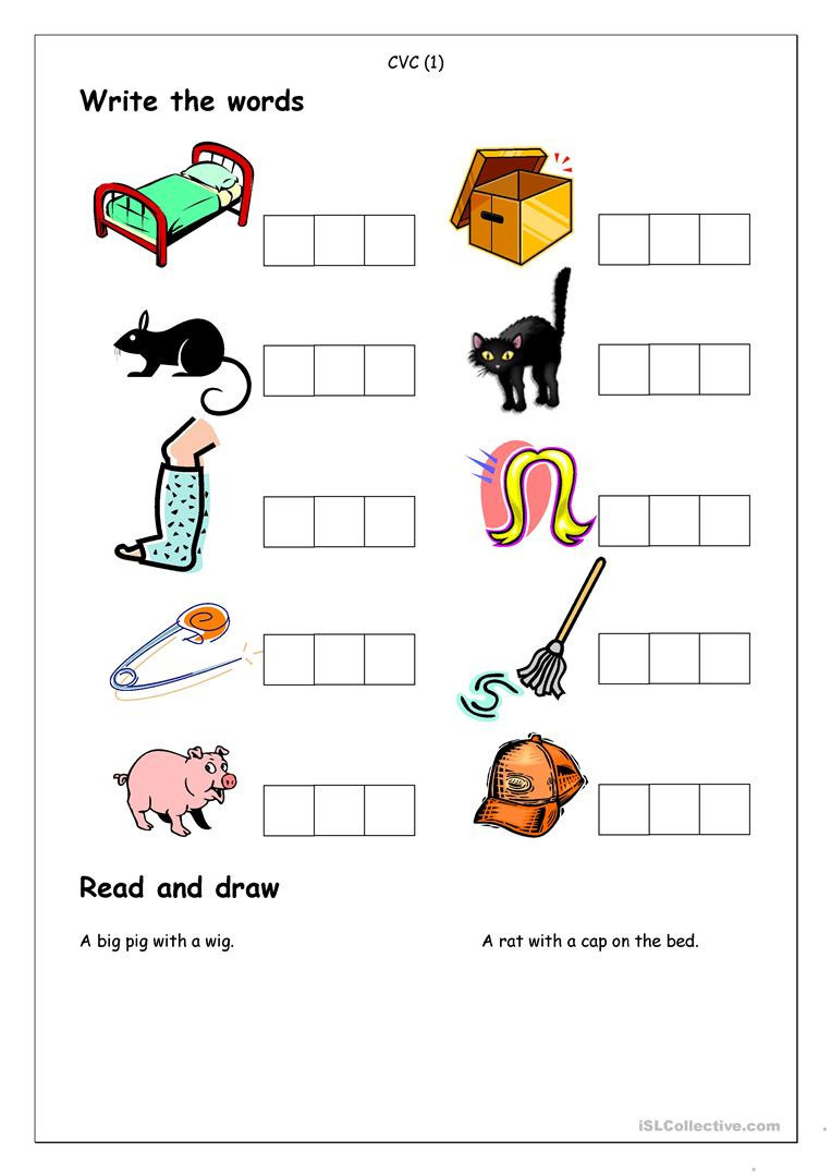 Cvc Activities For Kindergarten Awesome Free Printable Cvc - Cvc | Cvc Worksheet Printable
