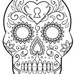 Day Of The Dead Sugar Skull Coloring Page | Free Printable | Free Printable Day Of The Dead Worksheets
