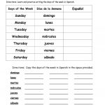 Days Of The Week In Spanish Worksheet   Free Esl Printable | Free Printable Kindergarten Days Of The Week Worksheets