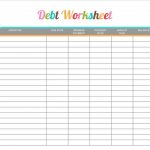 Debt Worksheet Printable   Free Printable #printable Shared | Debt Worksheet Printable