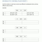 Decimal Division Worksheets | Printable Decimal Division Worksheets