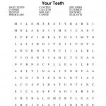 Dental Hygiene Word Search – Your Teeth | Personal Hygiene | Dental Hygiene Printable Worksheets