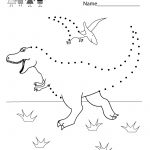 Dinosaur Connect The Dots Worksheet. After Connecting All Of The | Dinosaur Printable Worksheets