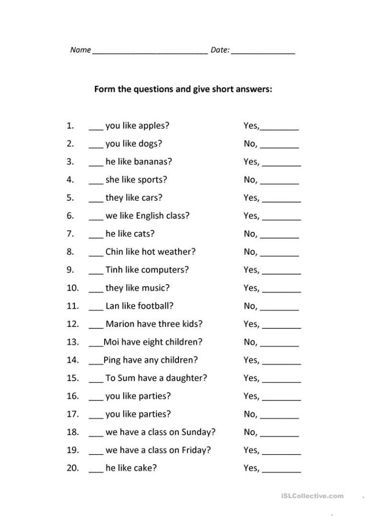 Do/does Practice Worksheet - Free Esl Printable Worksheets Made | Esl ...