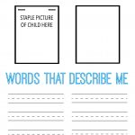 Draw & Describe Yourself Free Printable For Kids | All Things | Self Esteem Worksheets For Kids Free Printable