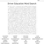 Driver Education Word Search   Wordmint | Printable Worksheets For Drivers Education