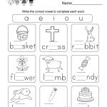 Easter Phonics Worksheet   Free Kindergarten Holiday Worksheet For Kids | Free Printable Phonics Worksheets