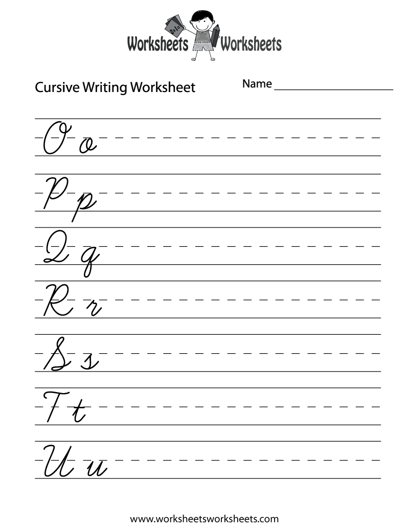 Easy Cursive Writing Worksheet - Free Printable Educational Worksheet | 3Rd Grade Language Arts Worksheets Free Printable