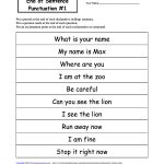 End Of Sentence Punctuation Worksheets   Even Different Themes And | Free Printable Punctuation Worksheets For Middle School