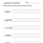 English Language Arts Worksheet   Free Printable Educational | Free Printable Language Arts Worksheets 7Th Grade