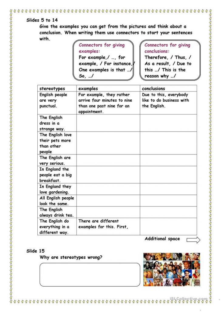 English Stereotypes Worksheet - Free Esl Printable Worksheets Made ...