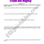 English Worksheets: Freak The Mighty Chpts 1 5 | Freak The Mighty Printable Worksheets