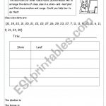 English Worksheets: Stem And Leaf Plot | Stem And Leaf Plot Printable Worksheets