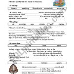 English Worksheets: Viking Cloze | Viking Worksheets Printable