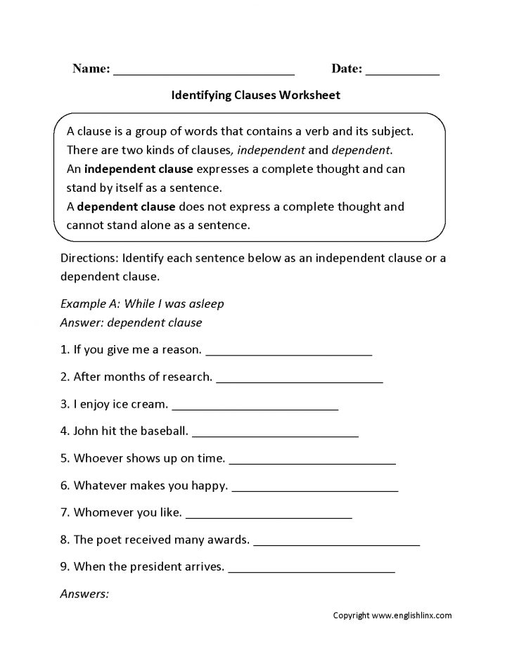 Englishlinx | Clauses Worksheets | Free Printable 5 W's Worksheets ...