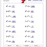 Exponents Worksheets | Free Printable Exponent Worksheets