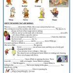 Fairytale Snow White   Short Text; Fill The Gaps Worksheet   Free | Fairy Tale Printable Worksheets