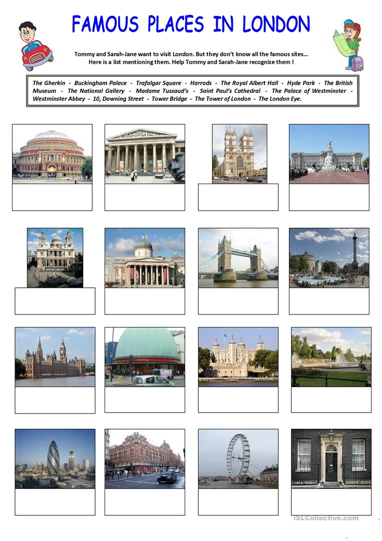 Famous Places In London Worksheet - Free Esl Printable Worksheets | London Worksheets Printable