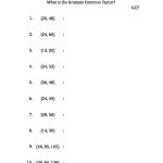 Find The Greatest Common Factor | 6Th Grade | Greatest Common | Free Printable Greatest Common Factor Worksheets