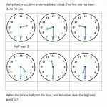 First Grade Math Activities Telling The Time Half Past 1 | Telling | Printable Telling Time Worksheets 1St Grade