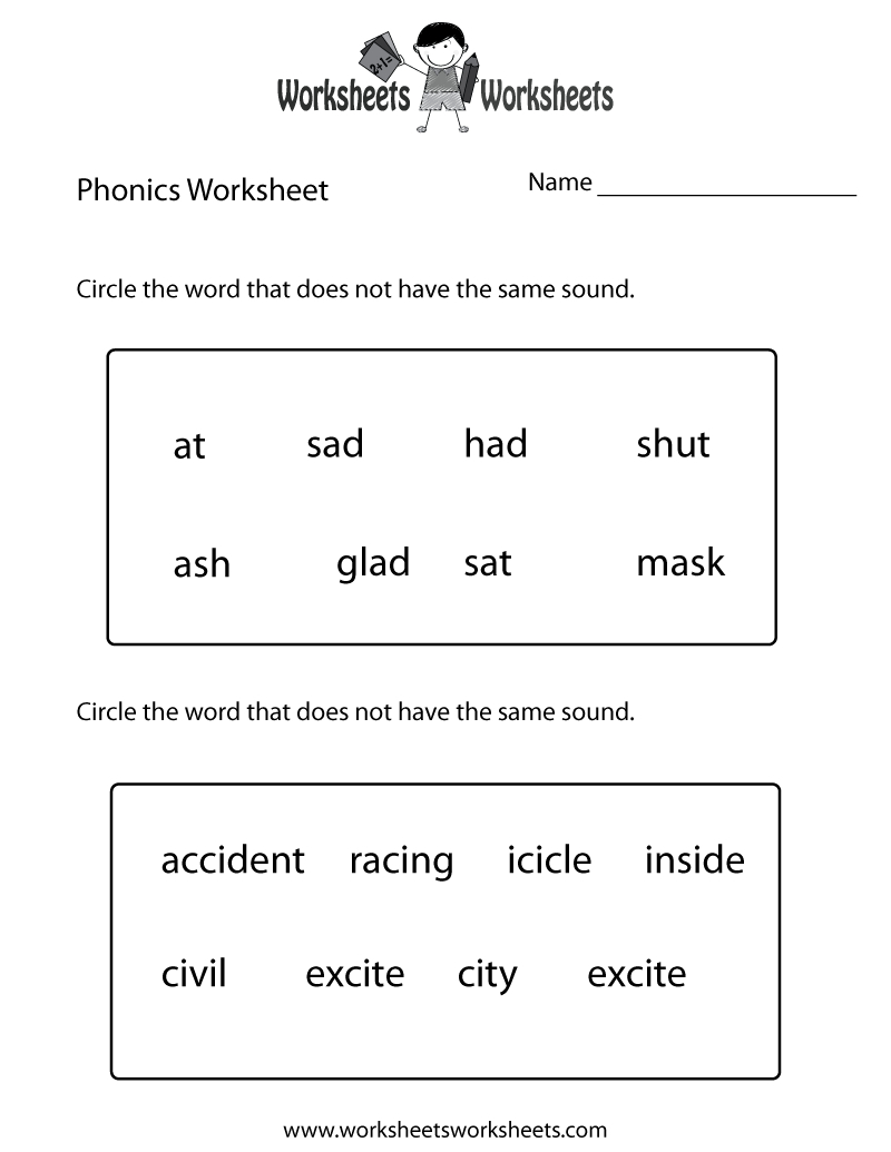 First Grade Phonics Worksheet Printable. The Bottom Part Is Advanced | Free Printable Grade 1 Phonics Worksheets