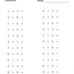First Grade Simple Addition Worksheet Printable | Homeschool | 1St | 1St Grade Math Addition Worksheets Printable